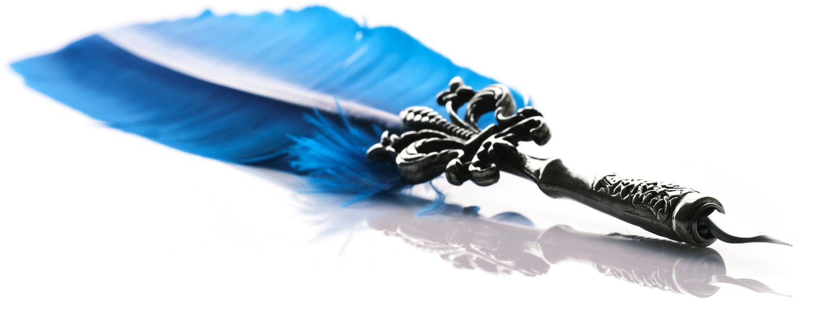 Blue quill pen